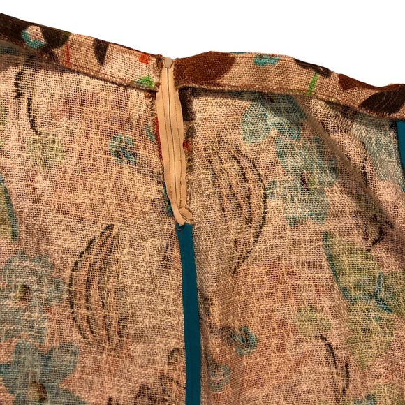 Soft Burlap Floral Midi Skirt - Picture 9 of 11